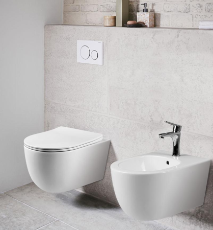 Унитаз подвесной безободковый Vincea Evo VT1-34S белый, с сиденьем микролифт